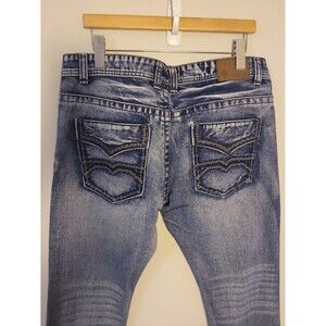 GS115 Distressed Straight Leg Jean Mens Sz 34